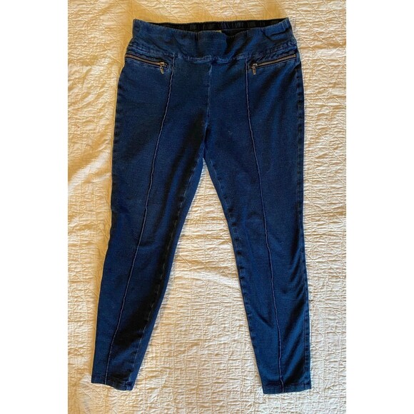 Style & Co Jeggings Leggings Dark Blue Sz Petite Large + Stretch Cropped - Picture 2 of 10